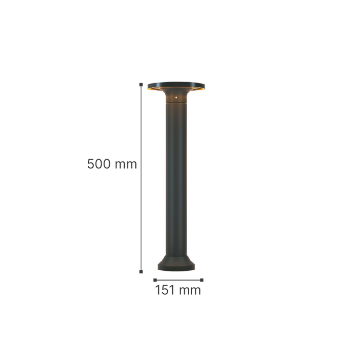 it-Lighting Fotistiko Dapedou Geneva LED 8W 3CCT Exoterikou Xorou Mavro (80400140)