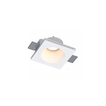 Inlight Χωνευτό Τετράγωνο Σποτ από Γύψο 1xGU10 12x12x5cm (Χ0014-WH)
