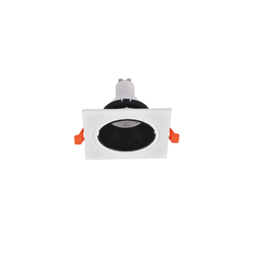 Inlight Downlight Σποτ GU10 σε Λευκή και Μαύρη Απόχρωση 9.3x9.3cm (X00320WB)