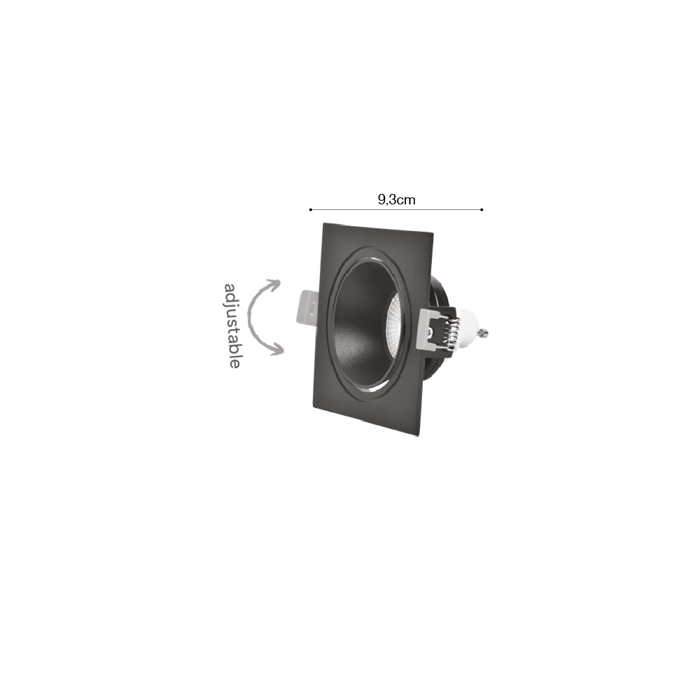 Inlight Downlight Spot GU10 se Lefki Apoxrosi 9.3x9.3cm (X00320W)
