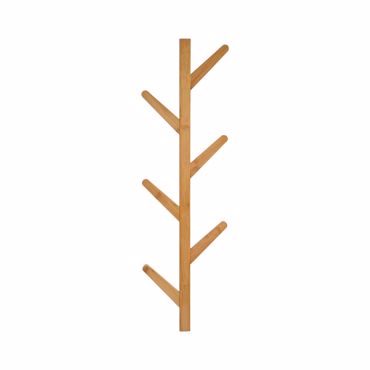 Estia Κρεμάστρα Τοίχου Bamboo Κάθετη 6 Θέσεων με Πλακέ Γάντζους 84x26x6.8cm 04-19709