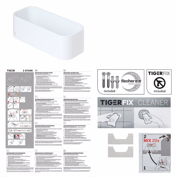 Tiger 2-Store Epitoixio Rafi 25 cm White 1500010146