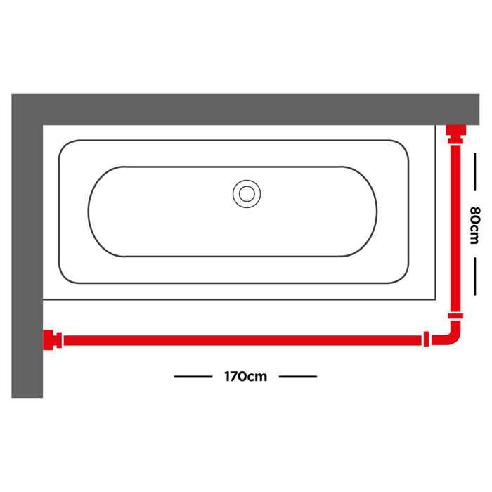 Sealskin 170x80 F20 mm white braxionas baniou gniakos