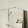 Sealskin 90x90 F28 mm chrome braxionas baniou gniakos