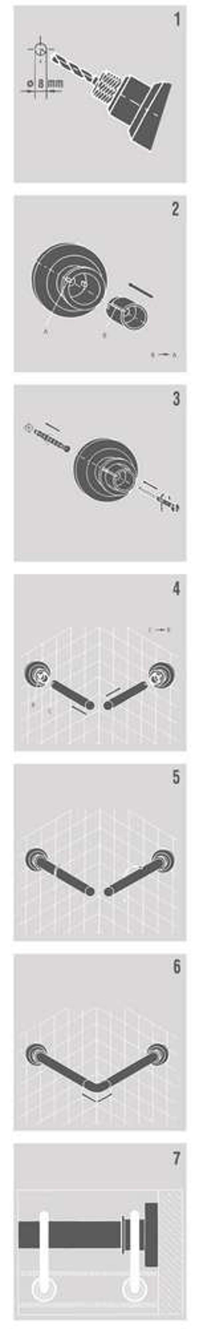 Sealskin 170x80 F28 mm chrome braxionas baniou gniakos