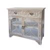 ESTHETI home Boufes Xulinos Lefkos me 2 Portakia kai 2 Surtaria me Sxedio 79.5x31.5x78cm 750-25018