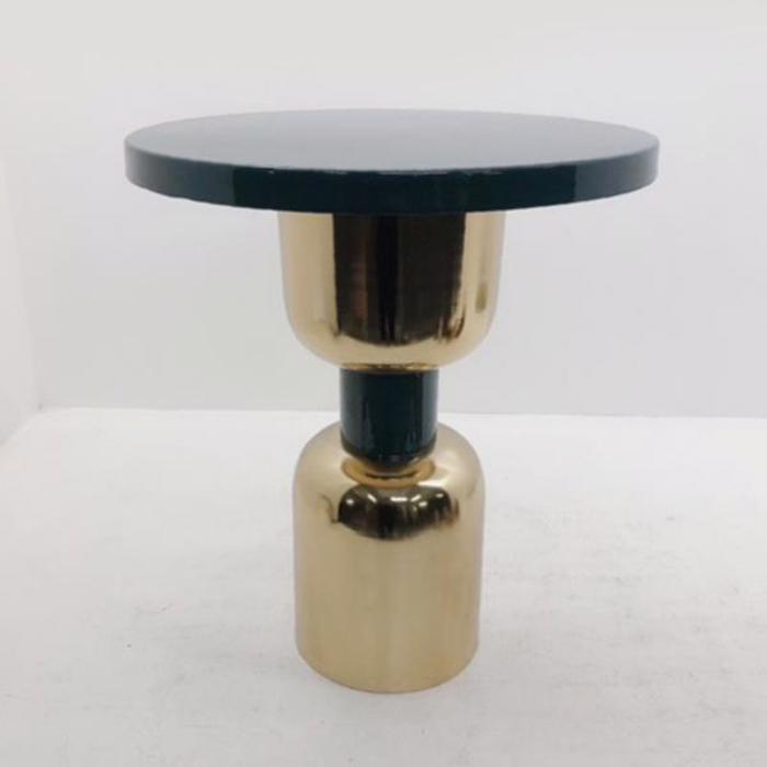 ESTHETI home Trapezi Boithitiko Metalliko Skouro Prasino/Xruso F51x60cm 750-39523