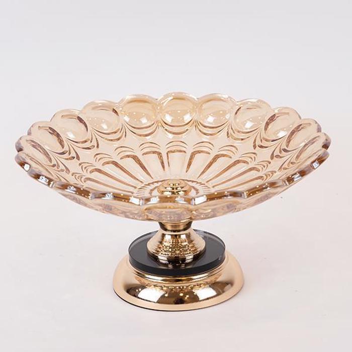 ESTHETI home Tourtiera Metalliki Xrusi me Gyali F30x18cm 754-11020