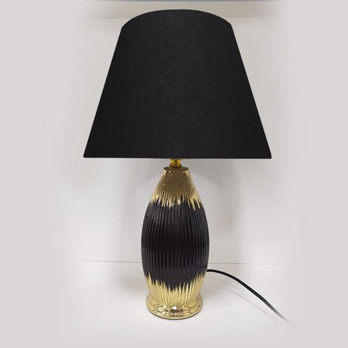 ESTHETI home Epitrapezio Fotistiko Keramiko Mavro/Xruso me ufasmatino Kapelo F28x45cm 757-10097