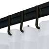 Sealskin Easy roll hooks 12 pcs black krikoi kourtinas baniou