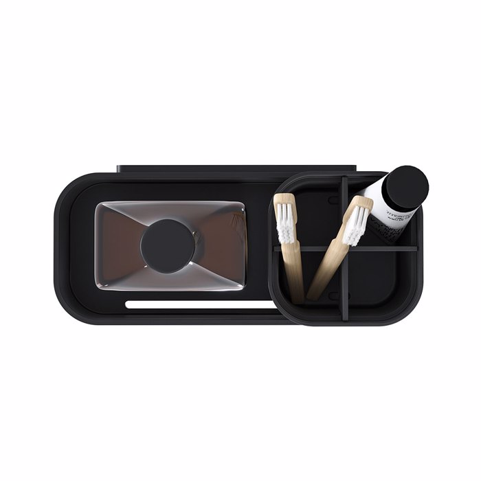 Tiger 2-Store Epitoixio Rafi me Thikes kai Kremastres 25 cm Black 800374