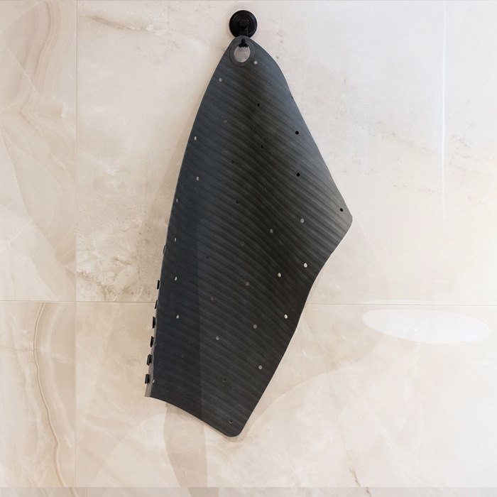 Sealskin Ribb Antiolisthitiko Pataki 40x70cm Anthracite with Black Hook 800624