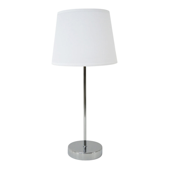 Ankor Fotistiko Epitrapezio Metalliko Asimi me Aspro Kapelo E14 21x21x46cm (845576)