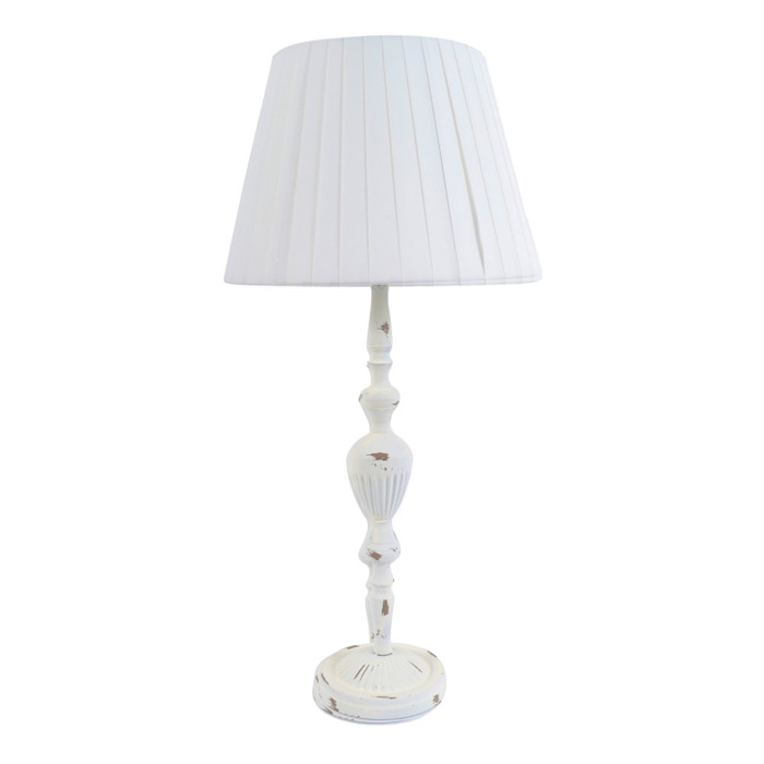 Ankor Fotistiko Epitrapezio Metalliko Bez Antike me Plise Aspro Kapelo E14 28x28x57cm (845606)