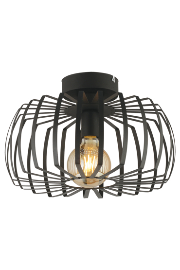 ArLight CCT 1256 BK Πλαφονιέρα Αράχνη Μονόφωτη Μεταλλική Μαύρη Ε27 Φ35x26cm 0063197