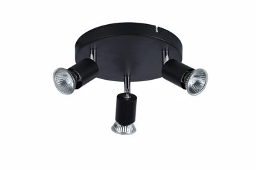 ArLight CCC 5215-3 BK Σπότ Οροφής Μαύρο Τρίφωτο GU10 Φ20x8cm 0064208