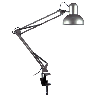 ArLight TLC 2429 SL Φωτιστικό Γραφείου Μονόφωτο Μεταλλικό Ασημί με Σφιγκτήρα Ε27 52x85cm 0154096