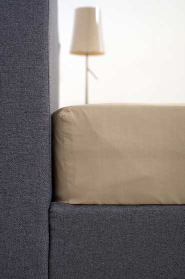 Βιοκαρπέτ Home Σεντόνι Home 'View' με λάστιχο - Beige Μονό 120x200cm +35cm