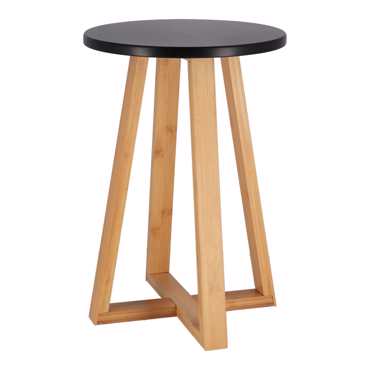 MRShome Σκαμπώ Bamboo Μαύρο/Μπεζ 30x30x43cm MRShome