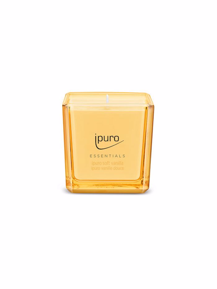 Liberta - Maison IPURO ESSENTIALS Aromatiko Keri 125gr Soft Vanilla se Gyalino Bazaki 7.1x7.1xH7cm 019347