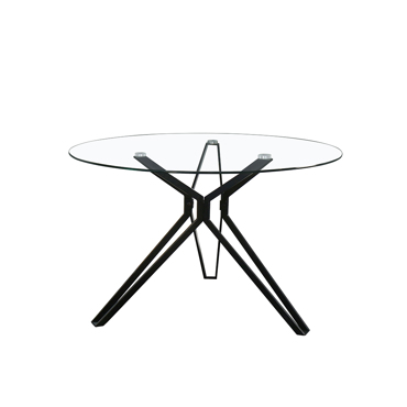 Liberta - Maison NOIR Τραπέζι Ροτόντα Διάφανο/Μαύρο Φ110x75cm 02-0325