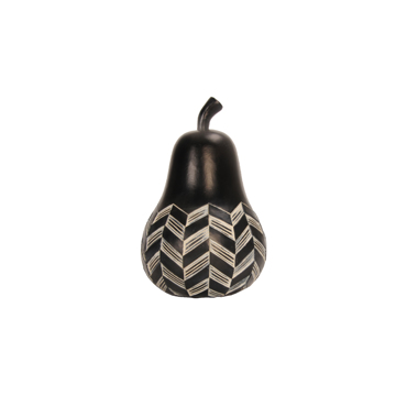 Liberta - Maison FRUIT BLACK 1 DECO Αχλάδι Resin Μαύρο/Λευκό Φ11.3x17.4cm 020750