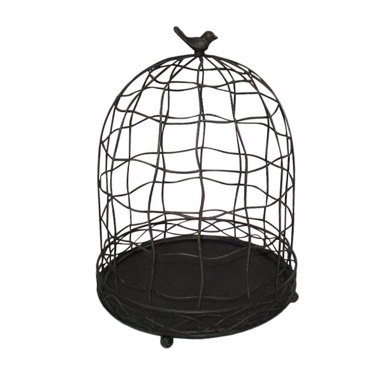Liberta - Maison MIRTILE DECO Κλουβί Μεταλλικό Μαύρο Φ29.9x40.7cm 024132
