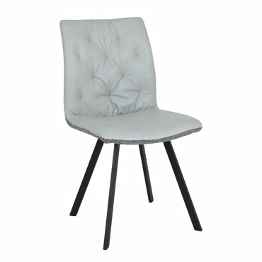Liberta - Maison DUE FACCE Καρέκλα Cream Γκρι 60x46x88cm 03-1015