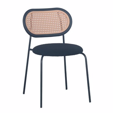 Liberta - Maison VINTAGE Καρέκλα Μαύρη 47x55x76cm 03-1061