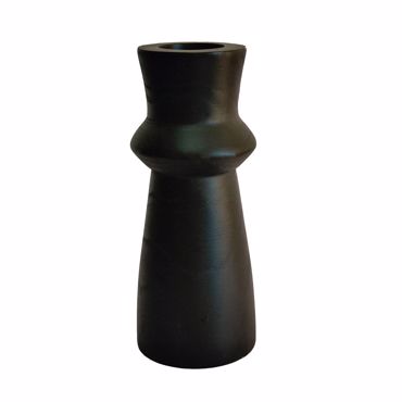 Liberta - Maison NUBIA Βάζο Ξύλινο Μαύρο Φ12x29cm 032268
