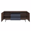 Liberta - Maison GROOVES Boufes Karudi/Ggri me 2 Portes kai 2 Surtaria 180x40x80cm 05-0667