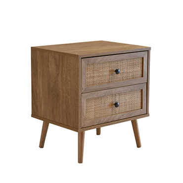 Liberta - Maison AMMOS Κομοδίνο Φυσικό με Rattan με 2 Συρτάρια 50x39x54.8cm 09-1233