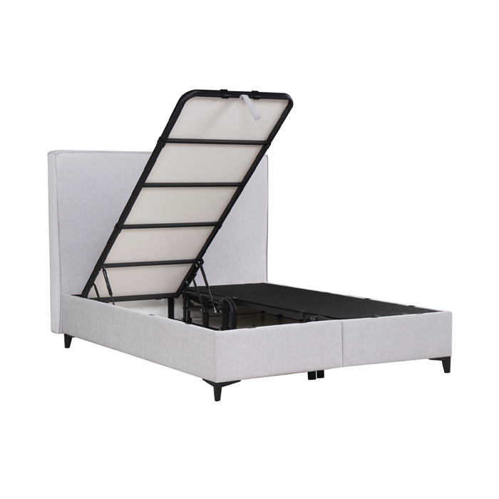 Liberta - Maison MORE MORE Krebati me Apothikeftiko Xoro White Smooth 07-918 207x160x120cm (ga Stroma 160x200cm) 09-1764