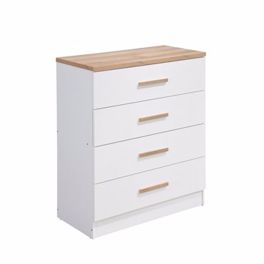 Liberta - Maison PRACTICO Κομότα με 4 Συρτάρια Φυσική/Λευκή 80x40x99cm 09-1970