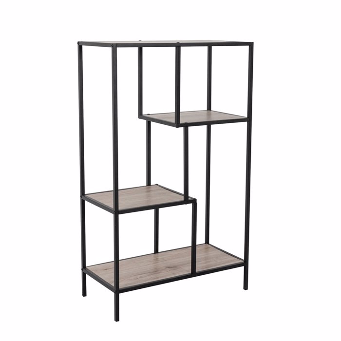 Liberta - Maison PLEGMA Bibliothiki Sonoma/Mavro 69x33x113.5cm 28-0183