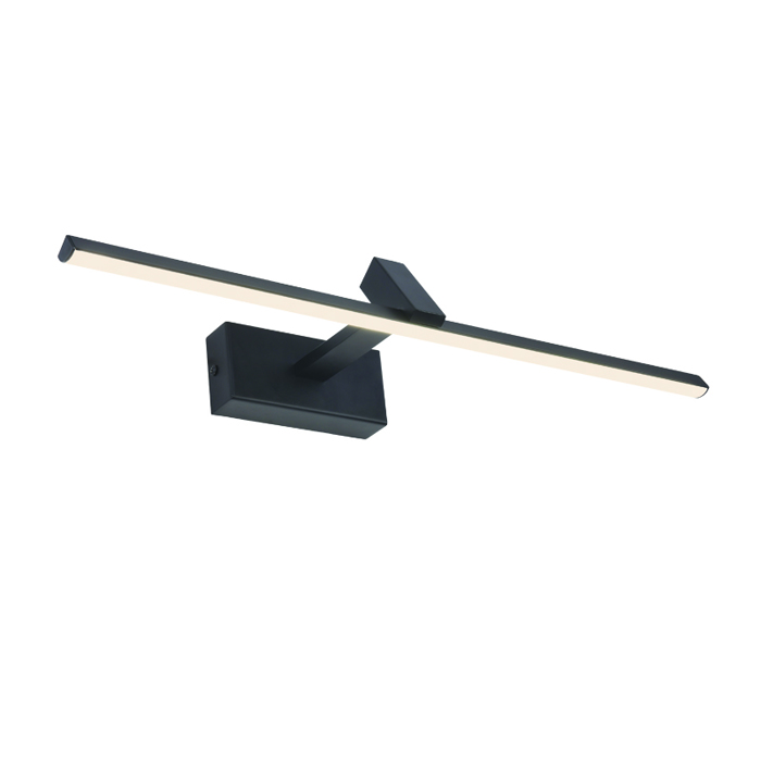 ACA Epitoixio Fotistiko ''MIRAR'' Metalliko Mavro me LED Thermo Lefko 50x16.5x7.5cm PN13LEDW50BK
