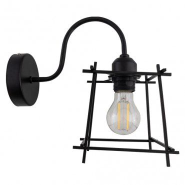 ARlight Απλίκα Τετράγωνη Μαύρη Ε27 28Χ26cm Wlc 305 Bk 0144107