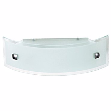 ARlight Απλίκα Τοίχου Γυαλί/Μέταλλο Wlt 5204-1 Λευκό/Νίκελ Ε14 30Χ10 0303063