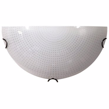 ARlight Απλίκα Τοίχου Γυαλί Wlc 9111-1/2 Λευκή E27 8,5Χ30Χ7 0304106