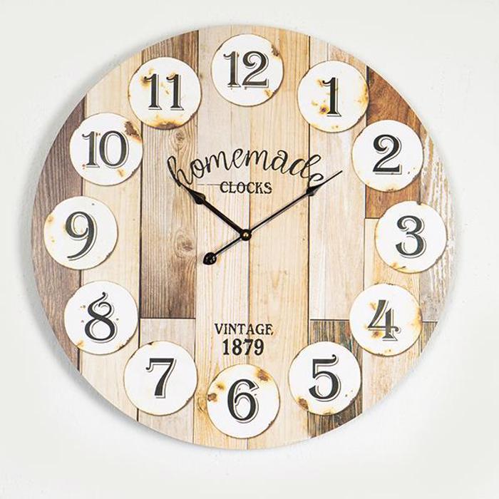 ESTHETI home Roloi Toixou MDF Ekrou/Mavro/Fusiko F58.2x4.3cm 753-13030
