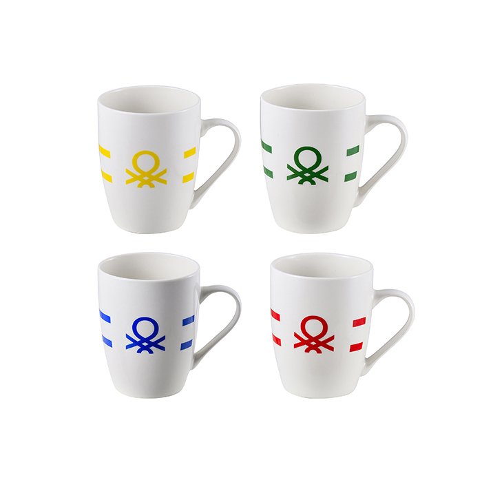 BENETTON Set 2 Temaxia Koupa Porselanis 360ml 11cm Diafora Xromata RAINBOW BE-0855-AA BGBE000855