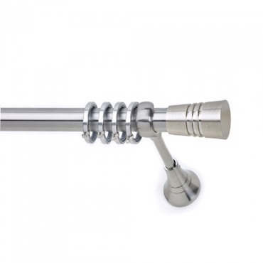 Κουρτινόξυλο Φ25 Inox KS249