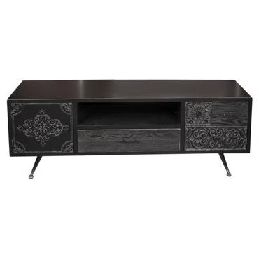 Έπιπλο Tv Ξύλινο Μαύρο 150Χ40Χ55.5εκ SAZ213 Espiel