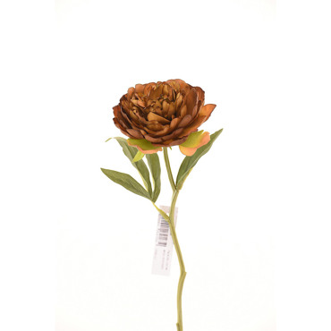 Supergreens Τεχνητό Κλωνάρι Παιώνια Καφέ 34cm 5280-7