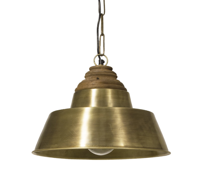 Zaros Fotistiko Orofis Industrial Metalliko/Xulino Bronze E27 D40 LS206