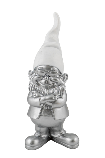 Zen Collection Ξωτικό Ασημί με Λευκά Γυαλιά και Καπέλο 20.5cm 47440