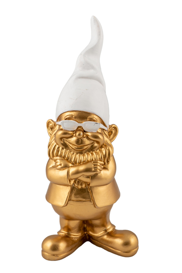 Zen Collection Ξωτικό Χρυσό με Λευκά Γυαλιά και Καπέλο 20.5cm 47441