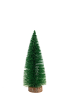 Zen Collection Xristougnniatiko Dentro apo Sizal Metaxi Prasino me Glitter kai Xulini Basi 20cm 48768