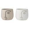 Zen Collection Kaspo Keramiko Prosopa se Duo Xromata F14x12cm 50023
