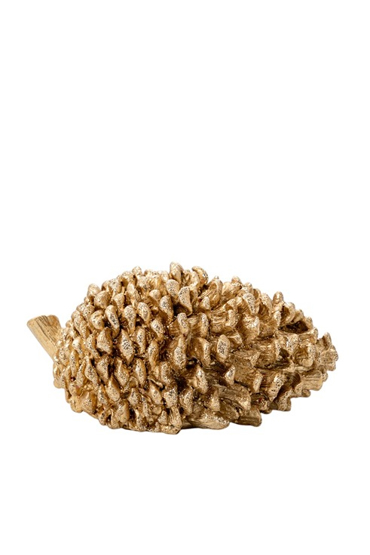 Zen Collection Χριστουγεννιάτικο Κουκουνάρι Resin Χρυσό 18.5x10.5x9cm 53301